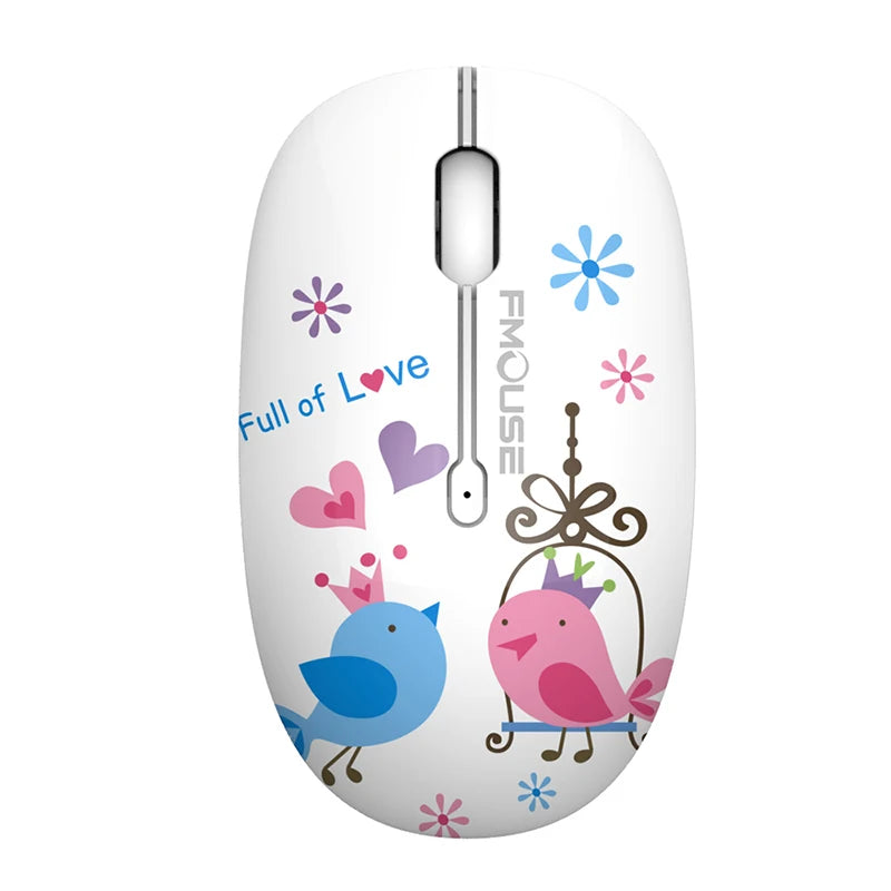 M101 Cute Wireless Mouse 2.4GHz | Silent Optical Mouse for Laptop & MacBook