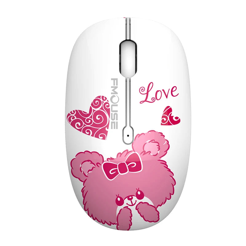 M101 Cute Wireless Mouse 2.4GHz | Silent Optical Mouse for Laptop & MacBook