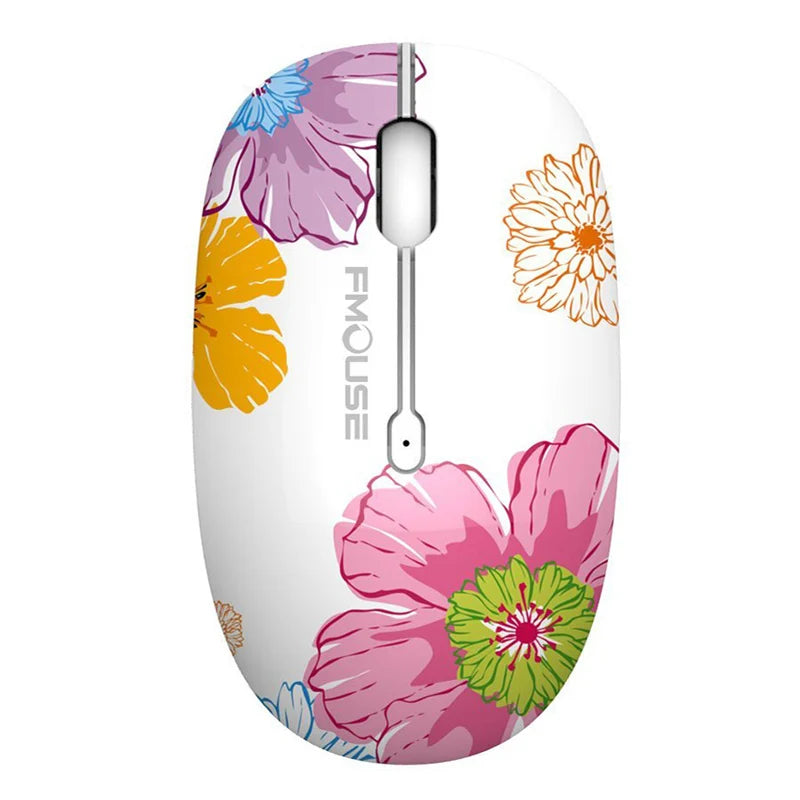 M101 Cute Wireless Mouse 2.4GHz | Silent Optical Mouse for Laptop & MacBook