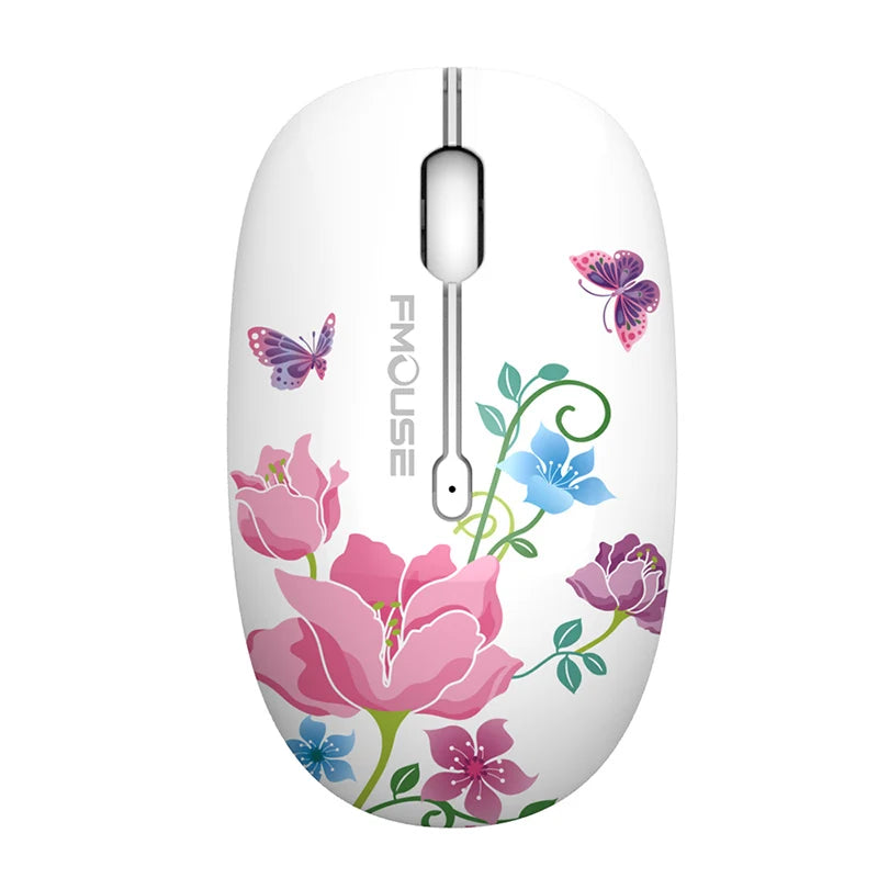 M101 Cute Wireless Mouse 2.4GHz | Silent Optical Mouse for Laptop & MacBook