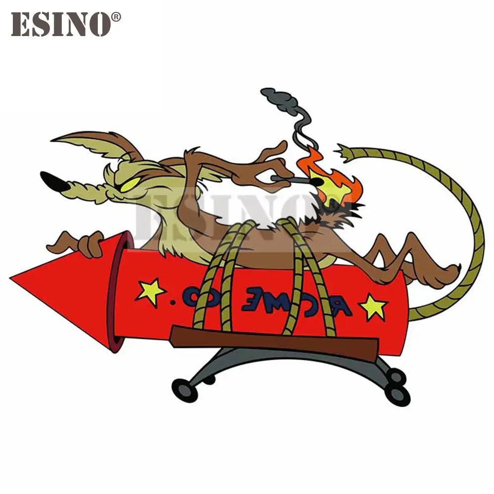 Wile E. Coyote ACME Rocket Vinyl Car Sticker Decal