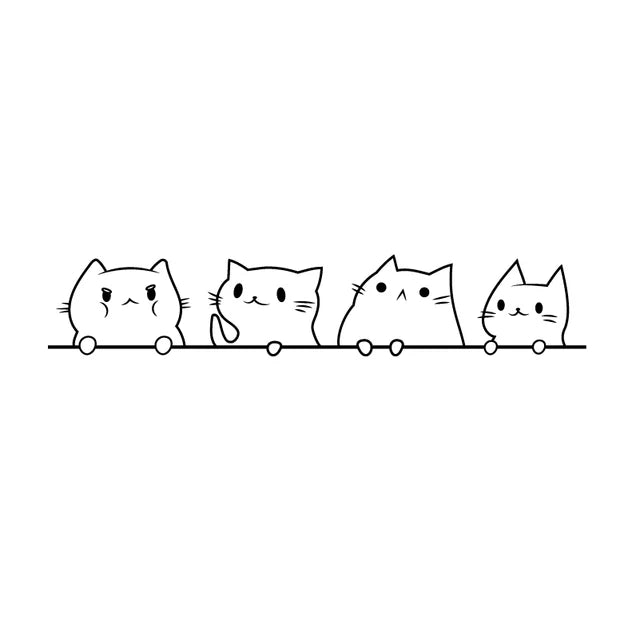 Peeking Cat Vinyl Sticker Decal