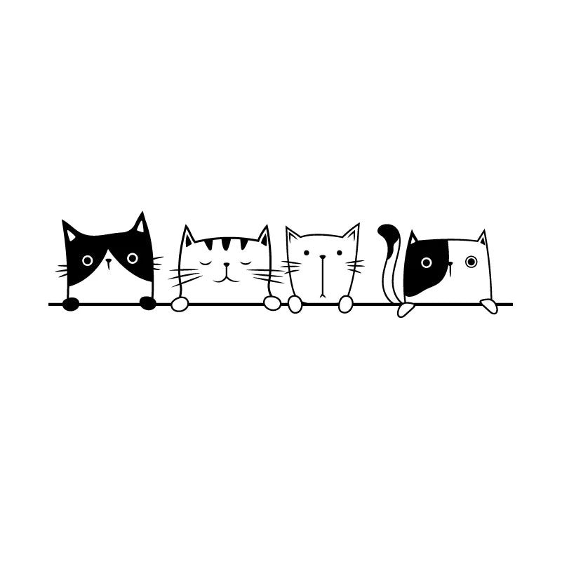 Peeking Cat Vinyl Sticker Decal