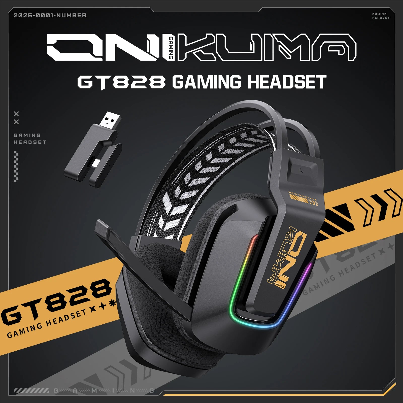 ONIKUMA GT828 Wireless Gaming Headset
