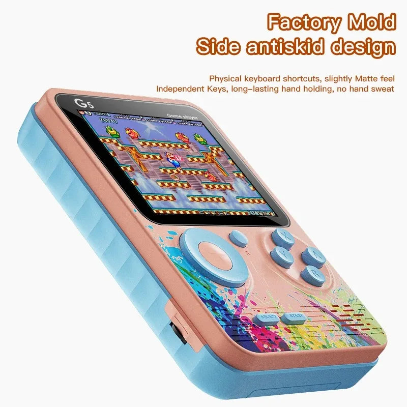 G5 Retro Handheld Game Console 500-in-1 | 8-Bit 3.0" Color LCD
