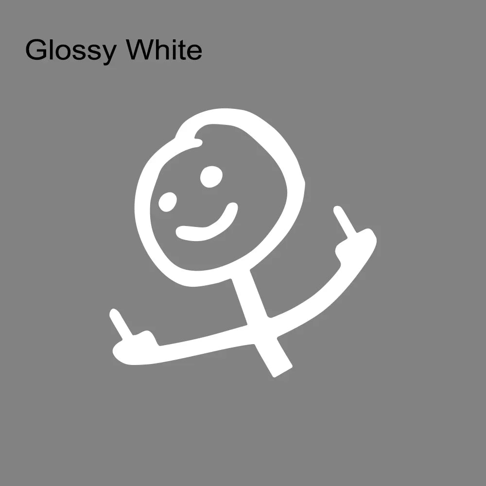Funny Middle Finger Car Sticker Decal | Waterproof PVC | Multiple Finishes