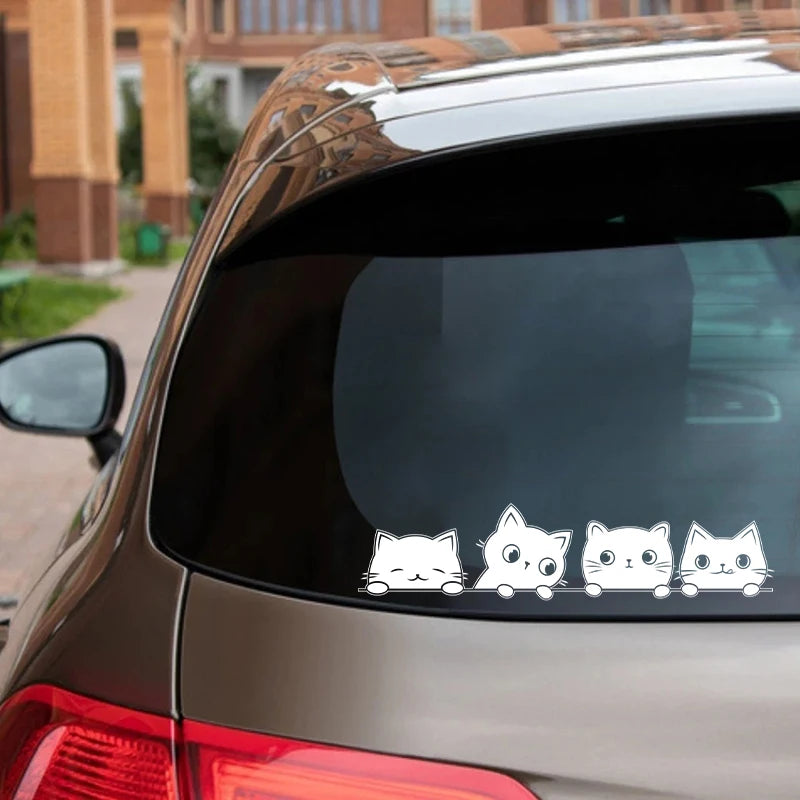 Peeking Cat Vinyl Sticker Decal