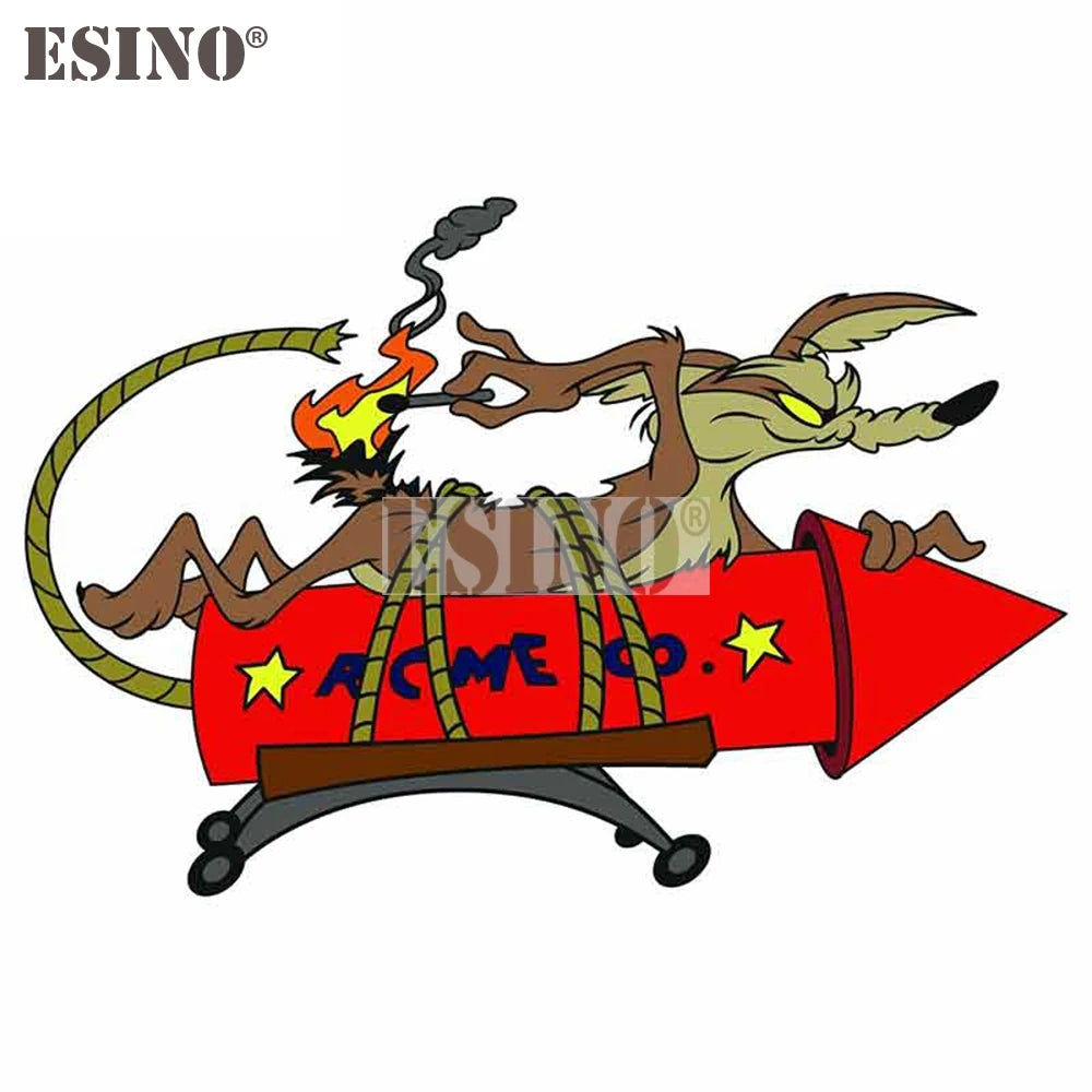 Wile E. Coyote ACME Rocket Vinyl Car Sticker Decal