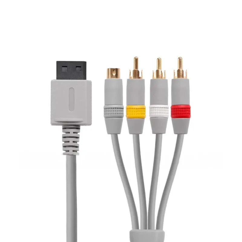 Nintendo Wii / Wii U RCA Composite AV Cable | Audio Video Cord for HDTV