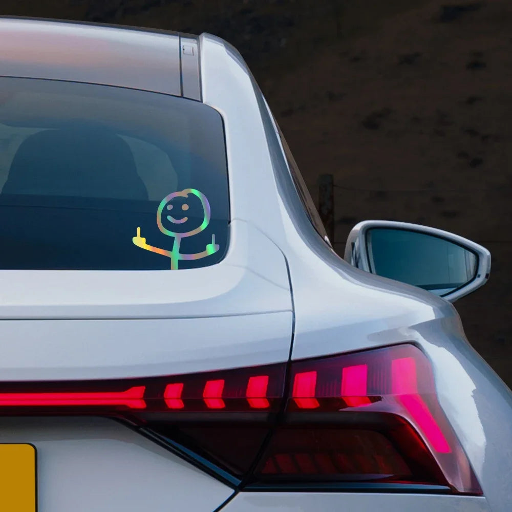 Funny Middle Finger Car Sticker Decal | Waterproof PVC | Multiple Finishes
