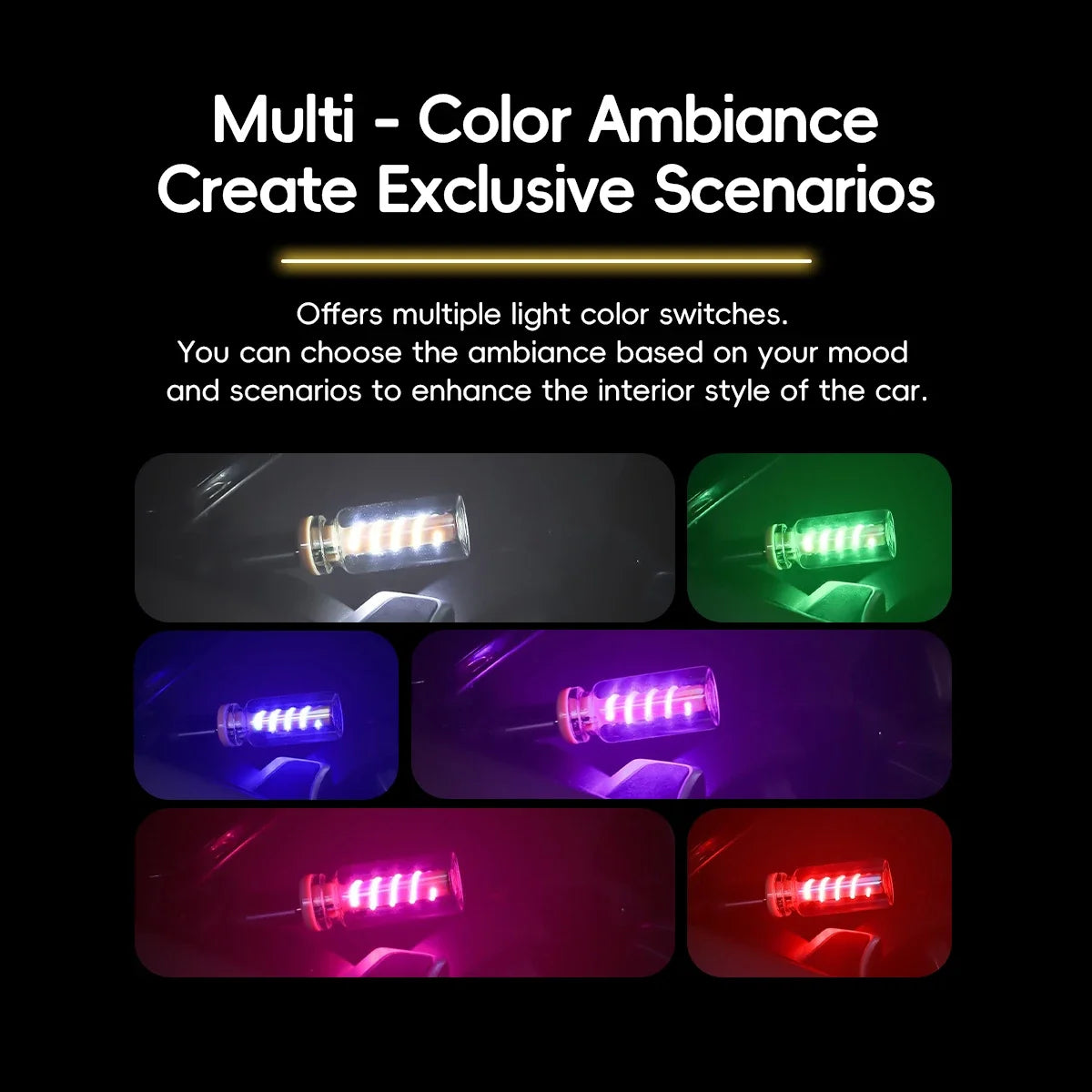 USB Touch Dimmable LED Filament Atmosphere Light for Car & Bedroom