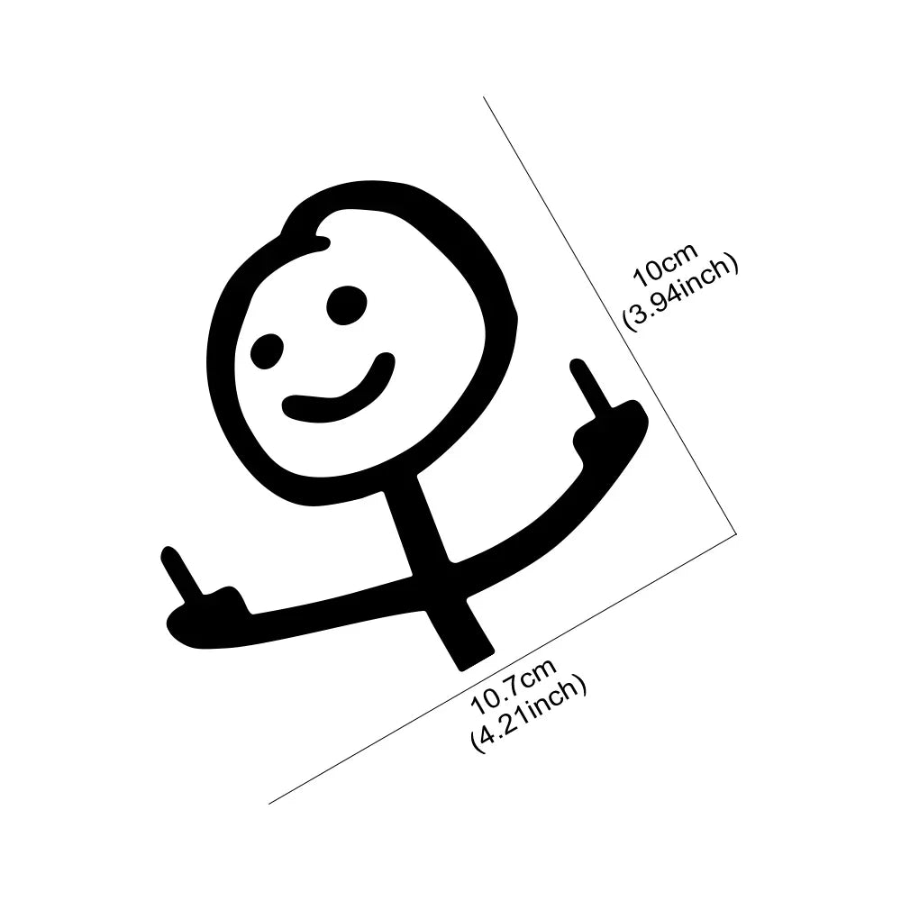 Funny Middle Finger Car Sticker Decal | Waterproof PVC | Multiple Finishes