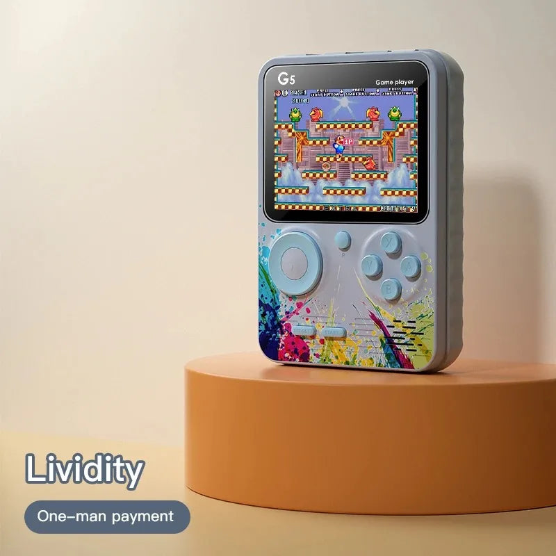 G5 Retro Handheld Game Console 500-in-1 | 8-Bit 3.0" Color LCD