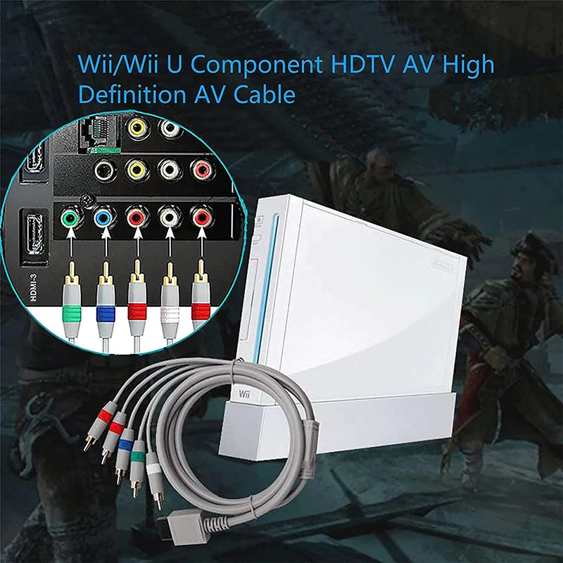 Nintendo Wii / Wii U Component AV Cable 6ft (1.8m) | 1080i / 720p HD