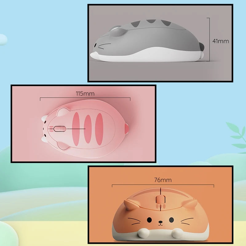Akko Cat Theme Wireless Mouse | Tri-Mode Bluetooth & 2.4GHz | 1200 DPI