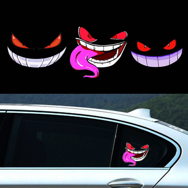 Funny Devil Reflective Vinyl Sticker Decal