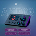 Ajazz AKP03E Programmable Macro Keyboard – 12-Key Customizable Mini Keyboard