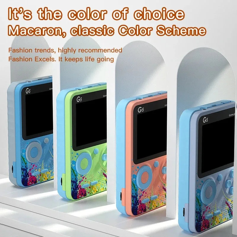 G5 Retro Handheld Game Console 500-in-1 | 8-Bit 3.0" Color LCD