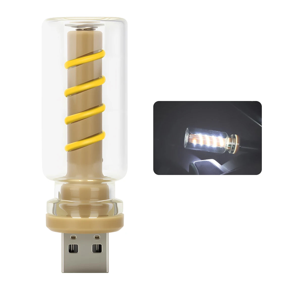 USB Touch Dimmable LED Filament Atmosphere Light for Car & Bedroom