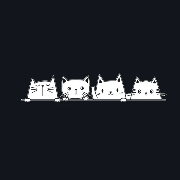 Peeking Cat Vinyl Sticker Decal