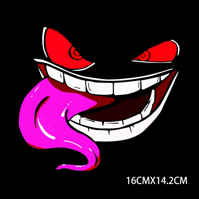 Funny Devil Reflective Vinyl Sticker Decal