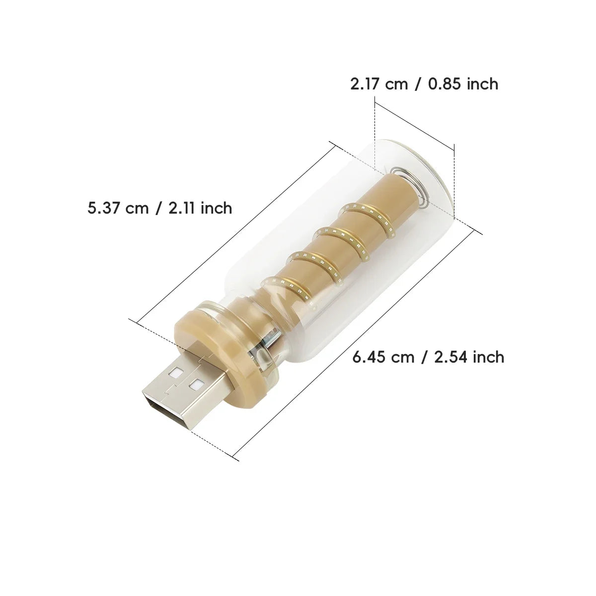 USB Touch Dimmable LED Filament Atmosphere Light for Car & Bedroom