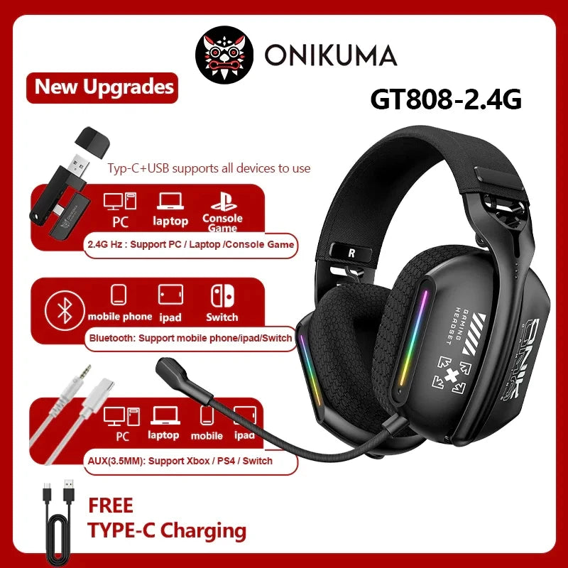 ONIKUMA GT828 Wireless Gaming Headset