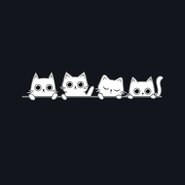 Peeking Cat Vinyl Sticker Decal