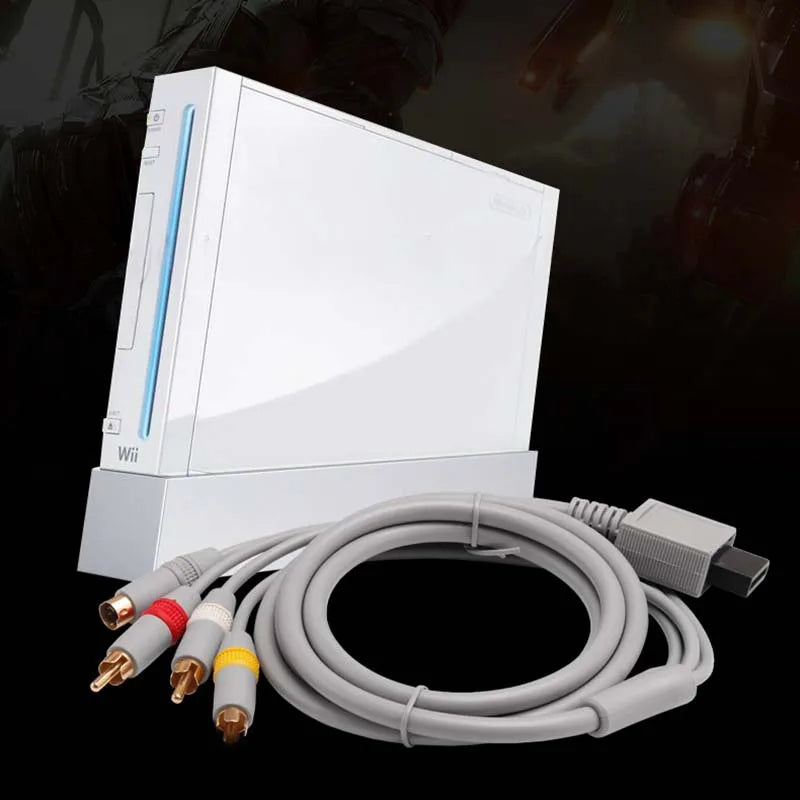 Nintendo Wii / Wii U RCA Composite AV Cable | Audio Video Cord for HDTV