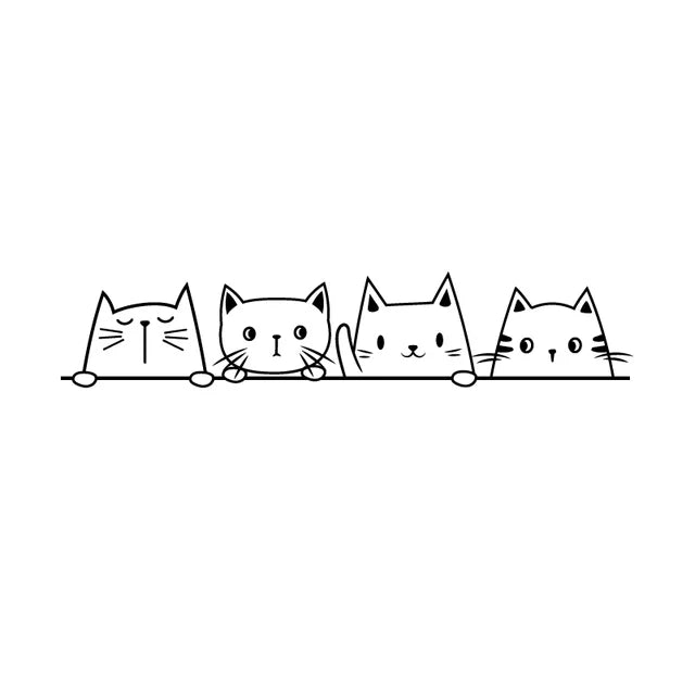 Peeking Cat Vinyl Sticker Decal