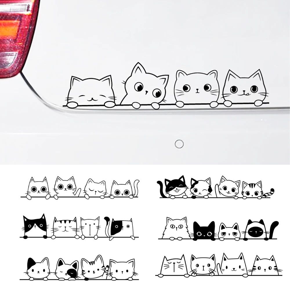 Peeking Cat Vinyl Sticker Decal