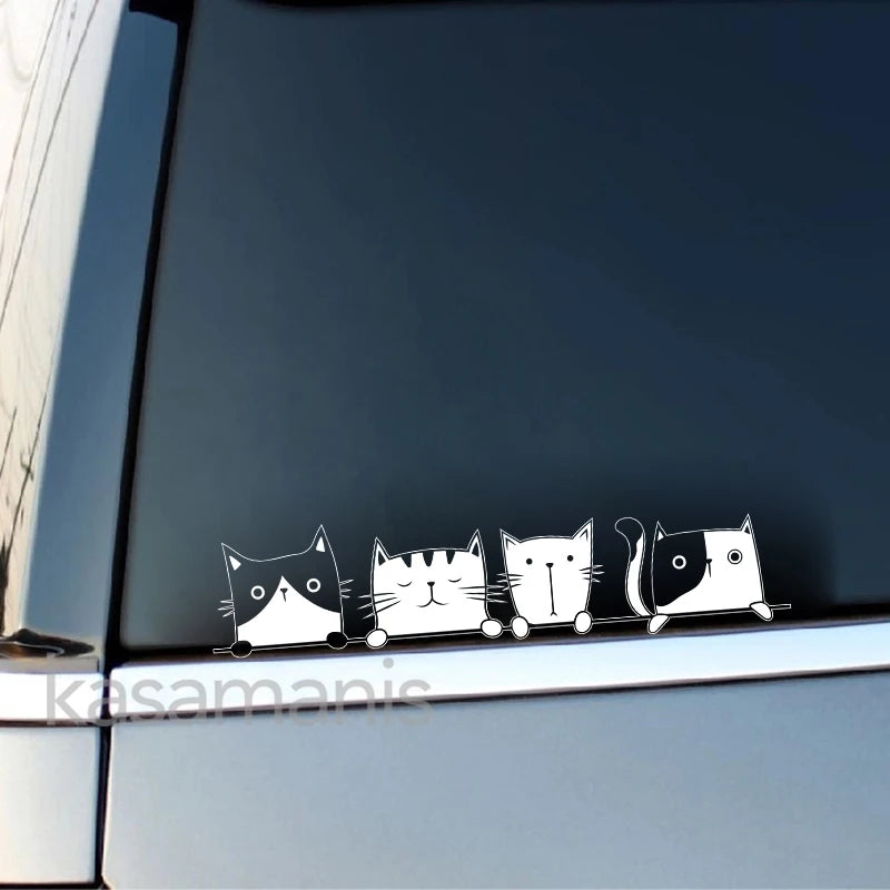 Peeking Cat Vinyl Sticker Decal