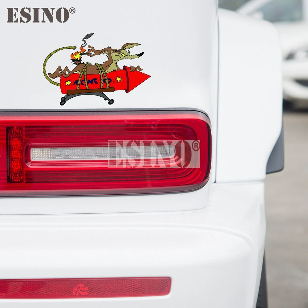 Wile E. Coyote ACME Rocket Vinyl Car Sticker Decal