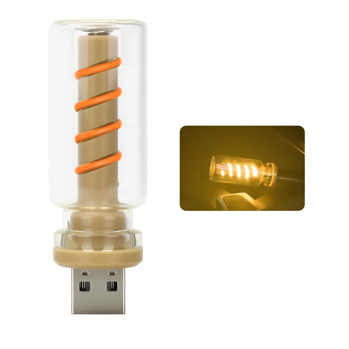 USB Touch Dimmable LED Filament Atmosphere Light for Car & Bedroom