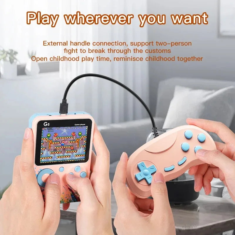 G5 Retro Handheld Game Console 500-in-1 | 8-Bit 3.0" Color LCD