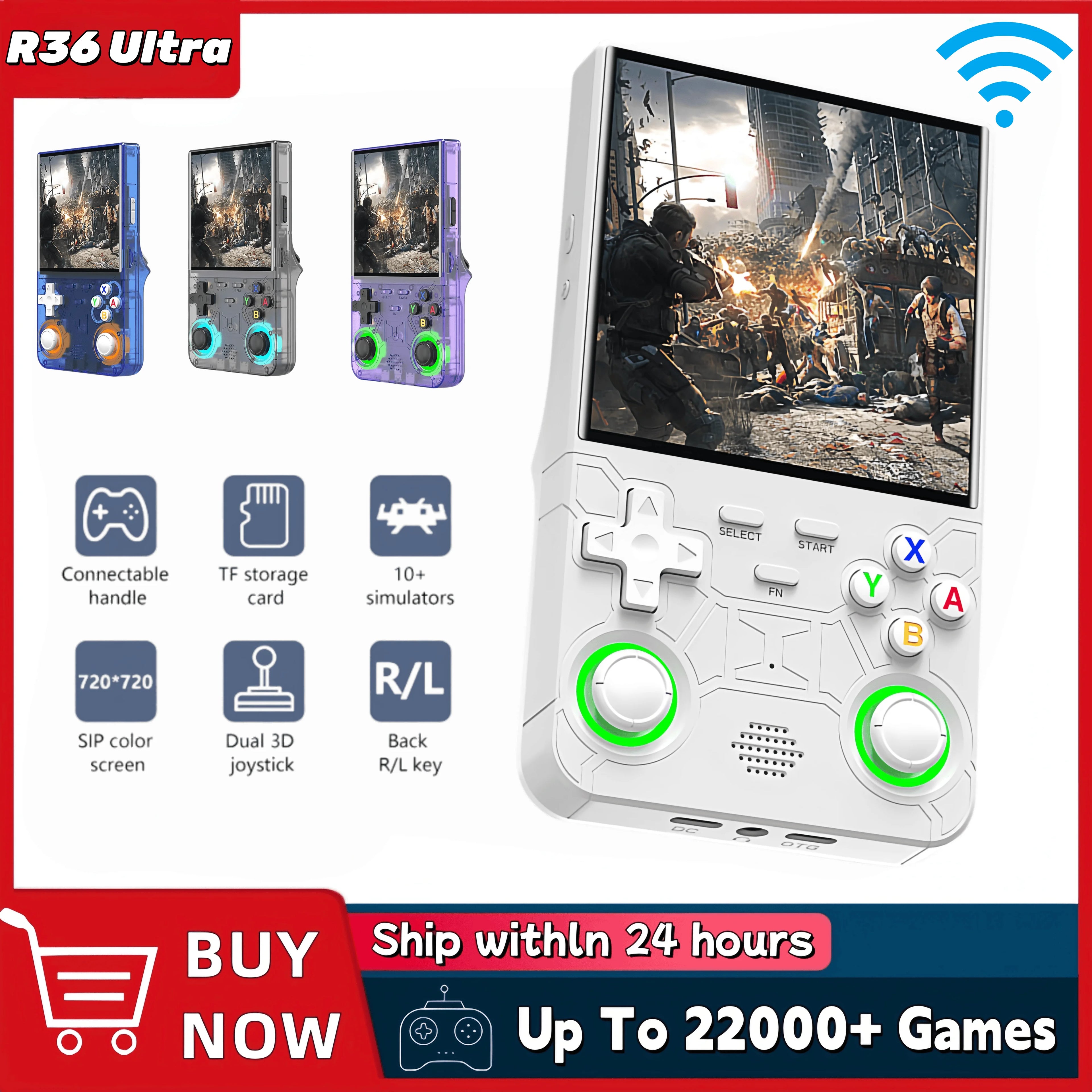R36 Ultra Retro Handheld Game Console | 4" IPS Screen | WiFi | 64GB & 128GB