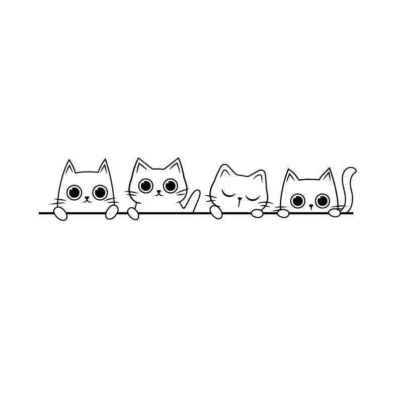 Peeking Cat Vinyl Sticker Decal