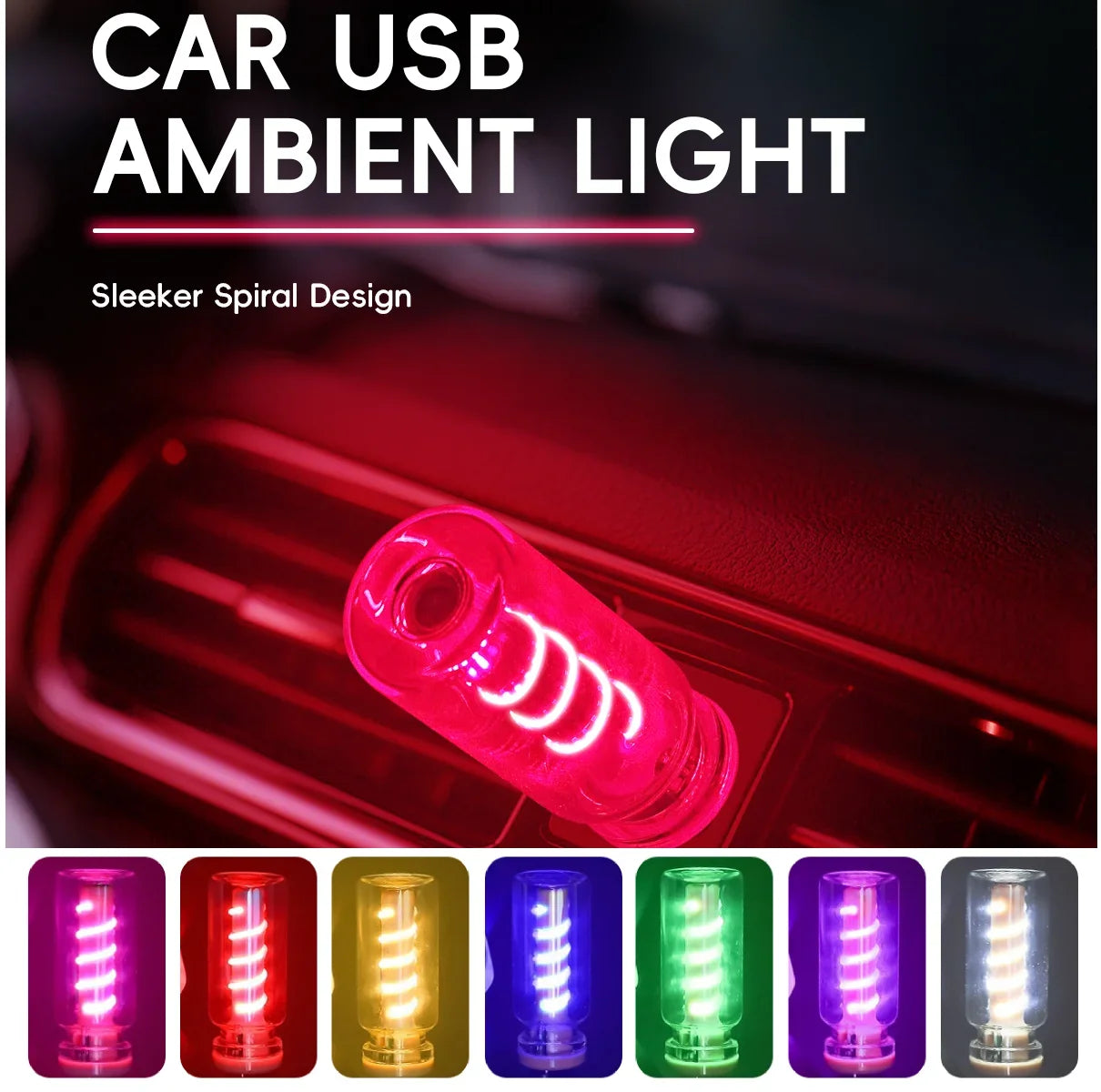 USB Touch Dimmable LED Filament Atmosphere Light for Car & Bedroom