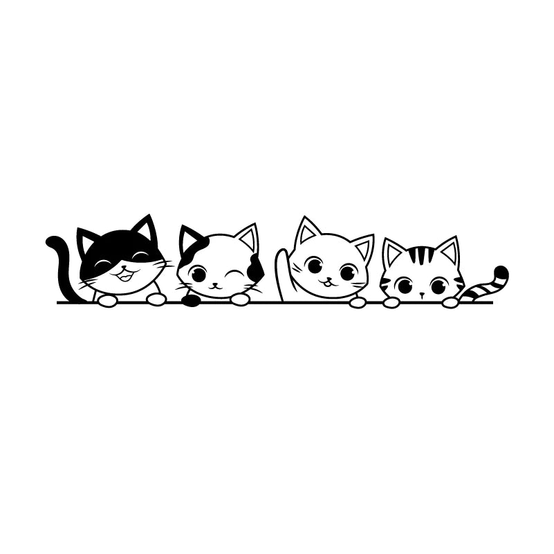 Peeking Cat Vinyl Sticker Decal