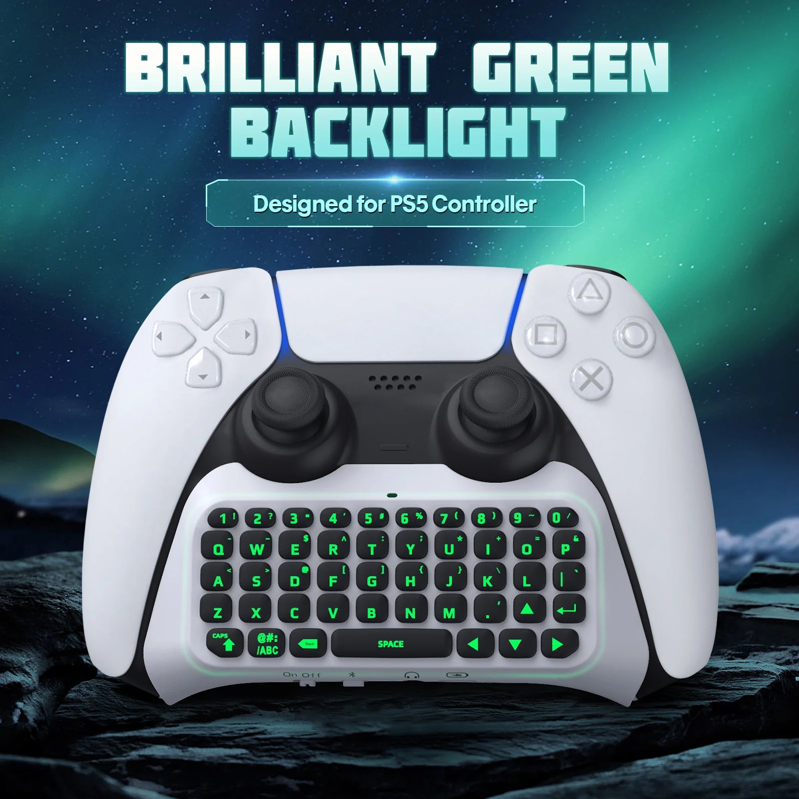 PS5 Controller Chatpad Keyboard with Backlight