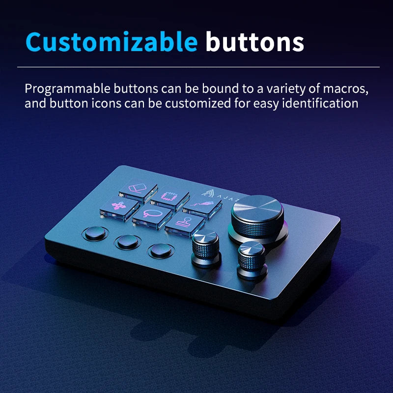 Ajazz AKP03E Programmable Macro Keyboard – 12-Key Customizable Mini Keyboard